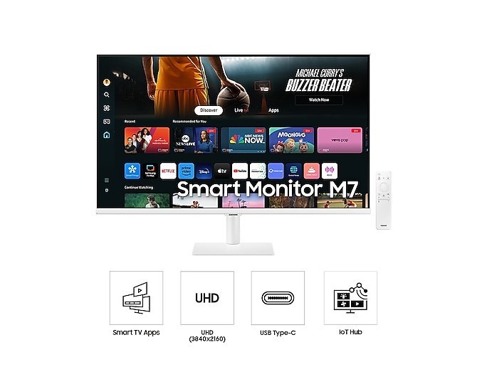 SAMSUNG SMART MONITOR M8 LS32DM80 32” 4K UHD HDMI HDR10 SPEAKER