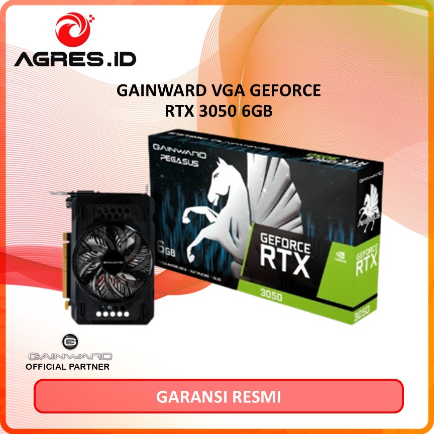 GAINWARD VGA GEFORCE RTX 3050 6GB PEGASUS GDDR6 GRAPHIC CARD GAMING