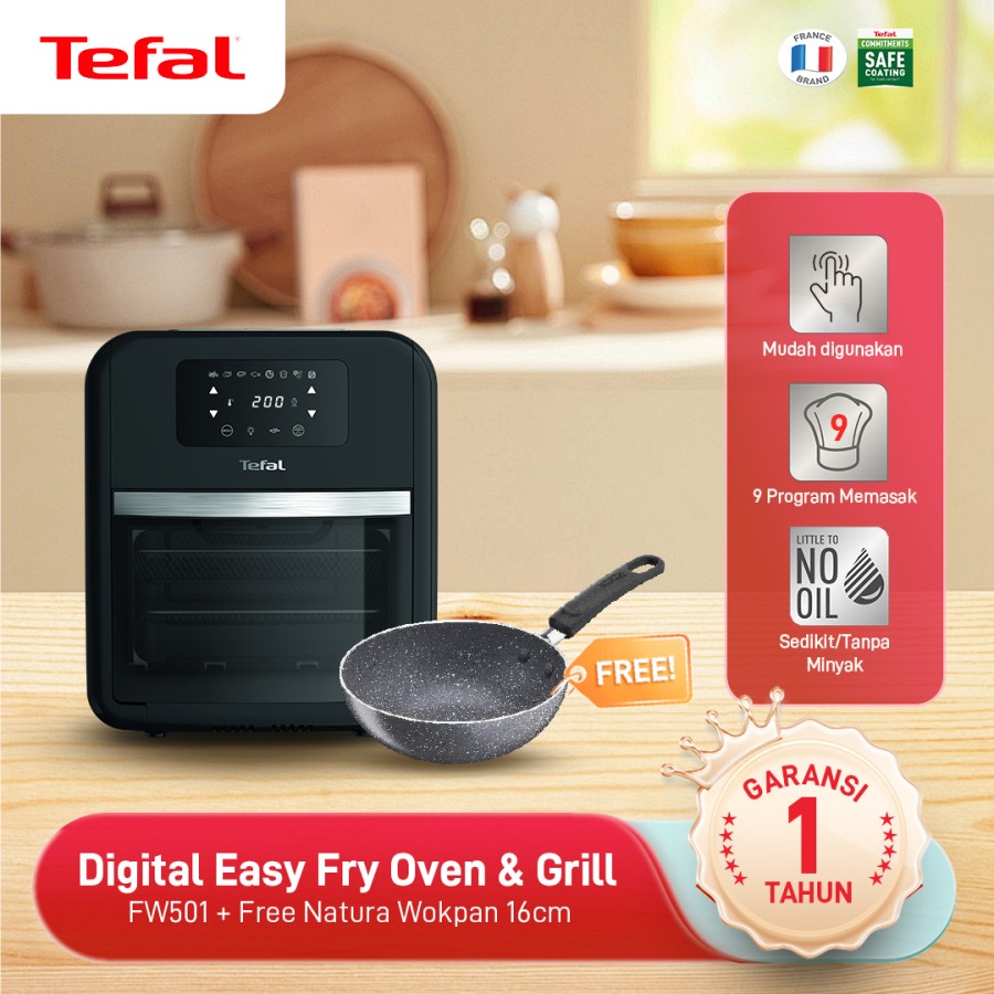Tefal Air Fryer Digital Oven & Grill / Penggorengan 9in1 FW501 11L