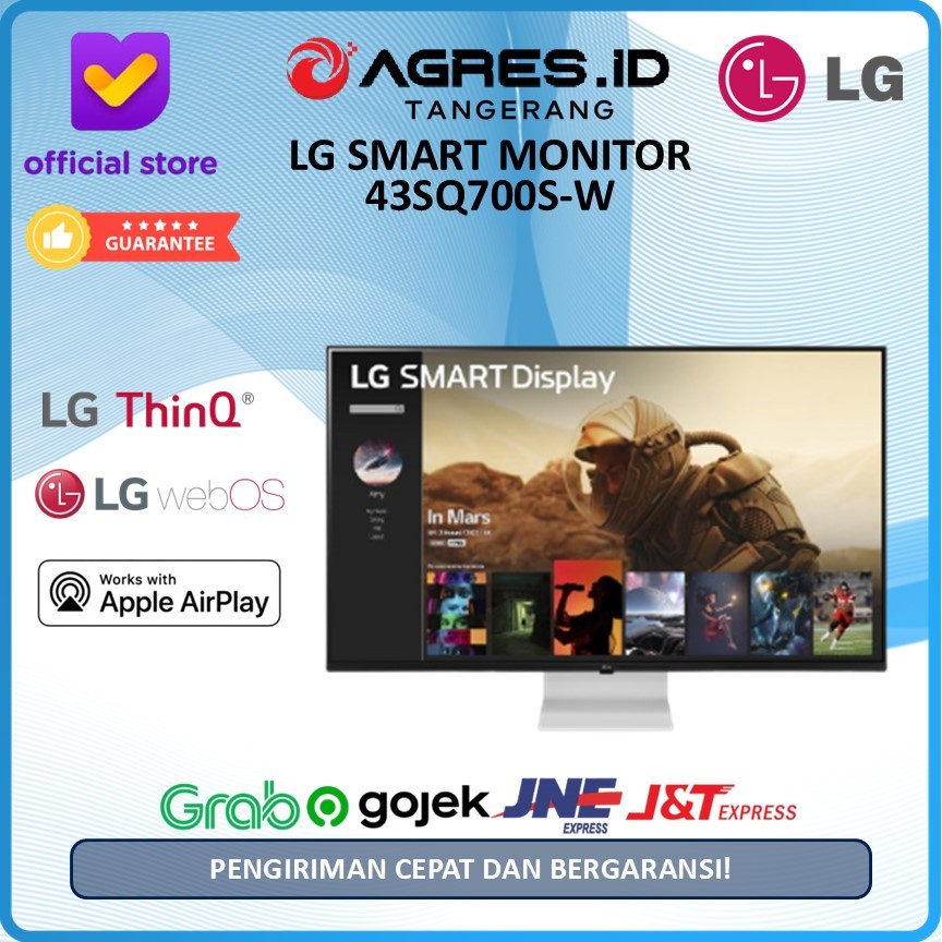 LG SMART MONITOR 43SQ700-W 43" 4K DISPLAY WEBOS