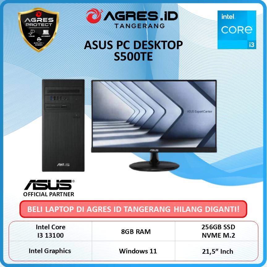  ASUS PC DESKTOP S500TE I3 13100 8GB 256GB W11 + LED 21.5" C2223HE