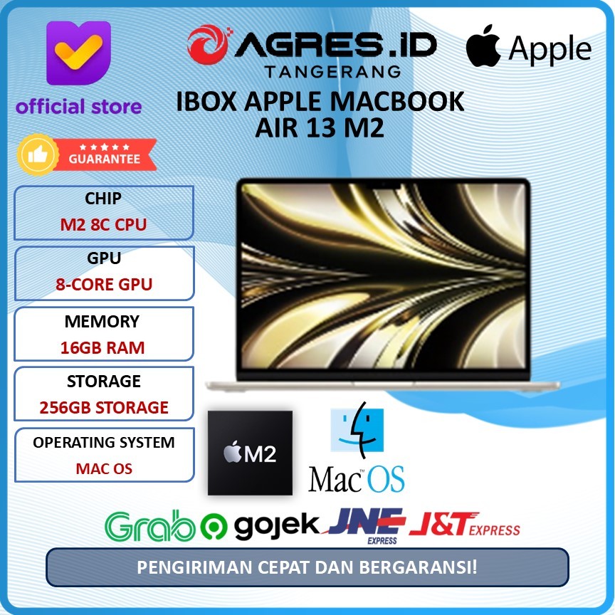 IBOX APPLE MACBOOK AIR 13 M2 8 CORE CPU 8 CORE GPU 16GB 256GB 13.6" INCH