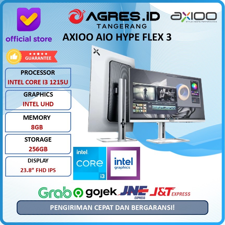 AXIOO AIO HYPE FLEX 3 I3 1215U 8GB 256GB DOS/WINDOWS 23.8" FHD IPS