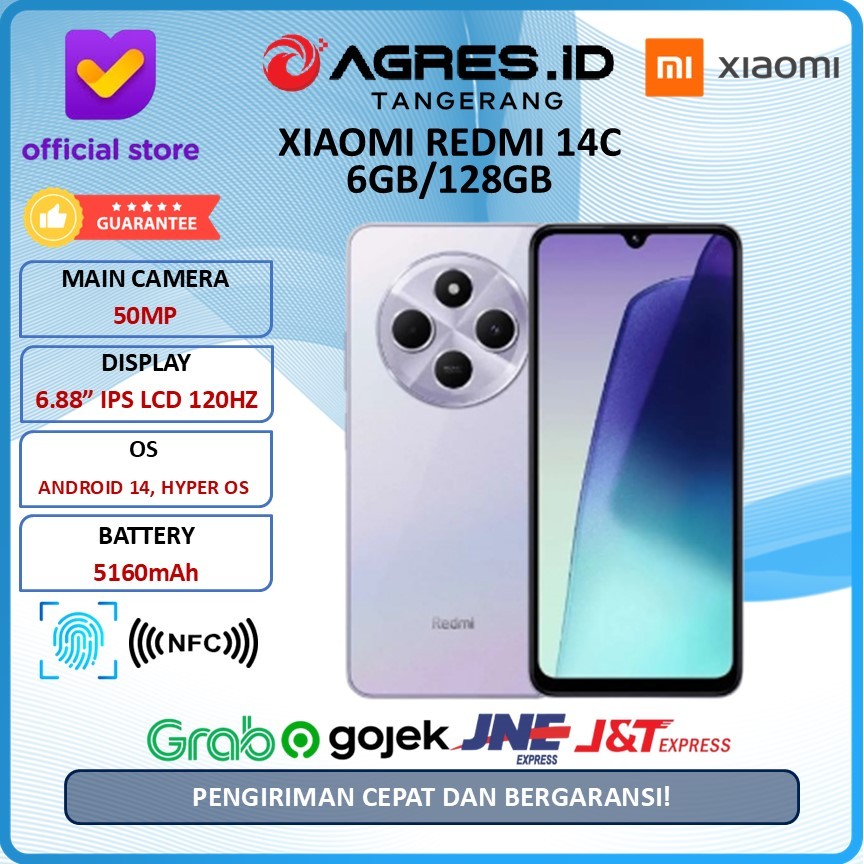 XIAOMI REDMI 14C 6GB/128GB TERBARU GARANSI RESMI INDONESIA
