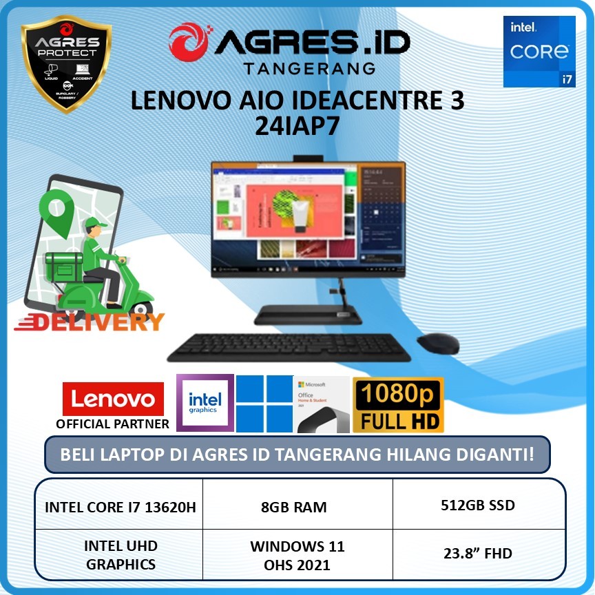 LENOVO AIO IDEACENTRE 3 24IAP7 I7 13650H 8GB 512GB W11+OHS 23.8" FHD IPS