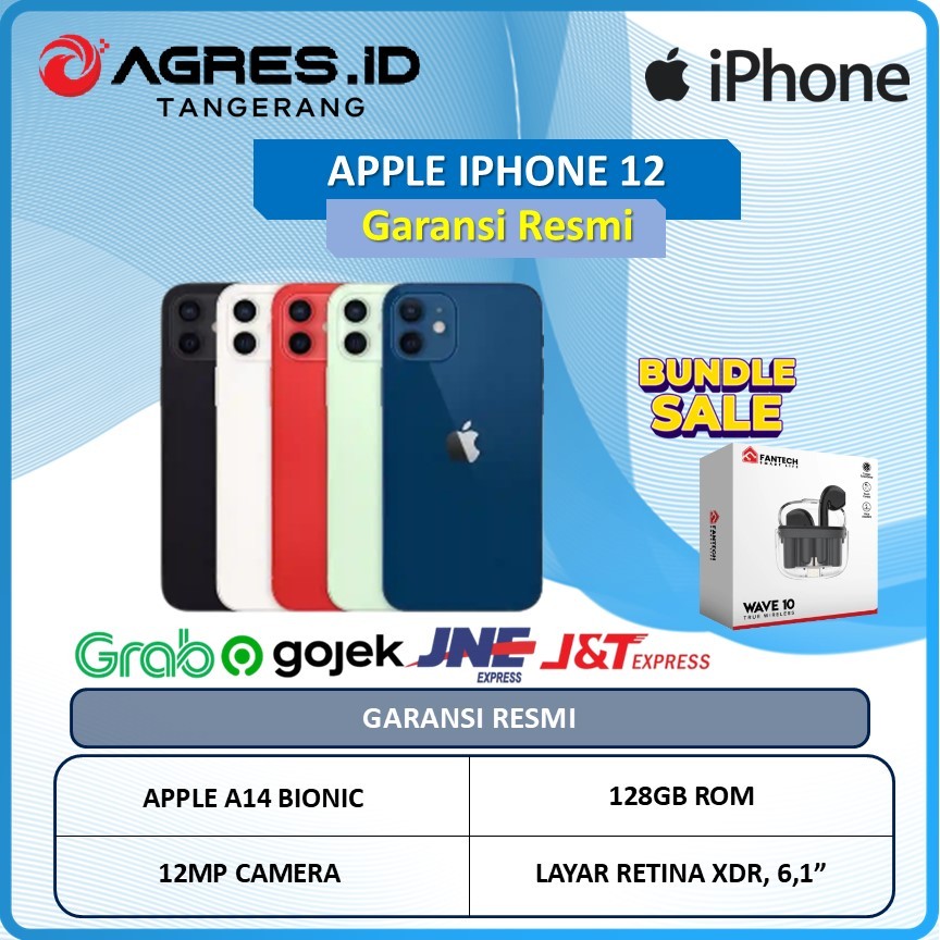 APPLE IPHONE 12 128GB A14 BIONIC CPU 6C GPU 4C GARANSI RESMI APPLE INDONESIA