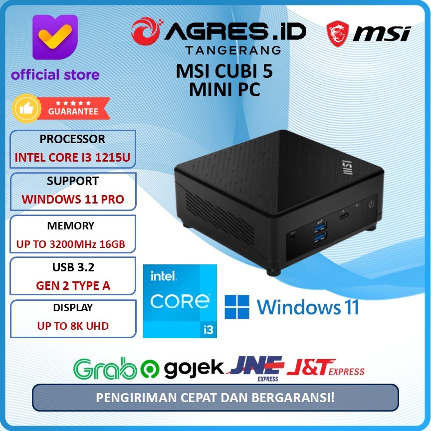 MSI MINI PC CUBI 5 I3 1215U FULL SET - RAM/SSD/WIN11 PRO