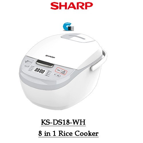 Sharp 8 in 1 Rice Cooker KS-DS18-WH