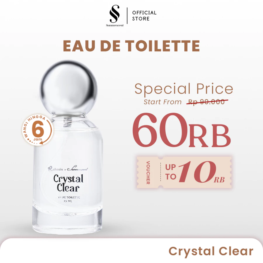 Parfum EDT Crystal Clear - Summerscent Parfum 35 ML - Parfum Original