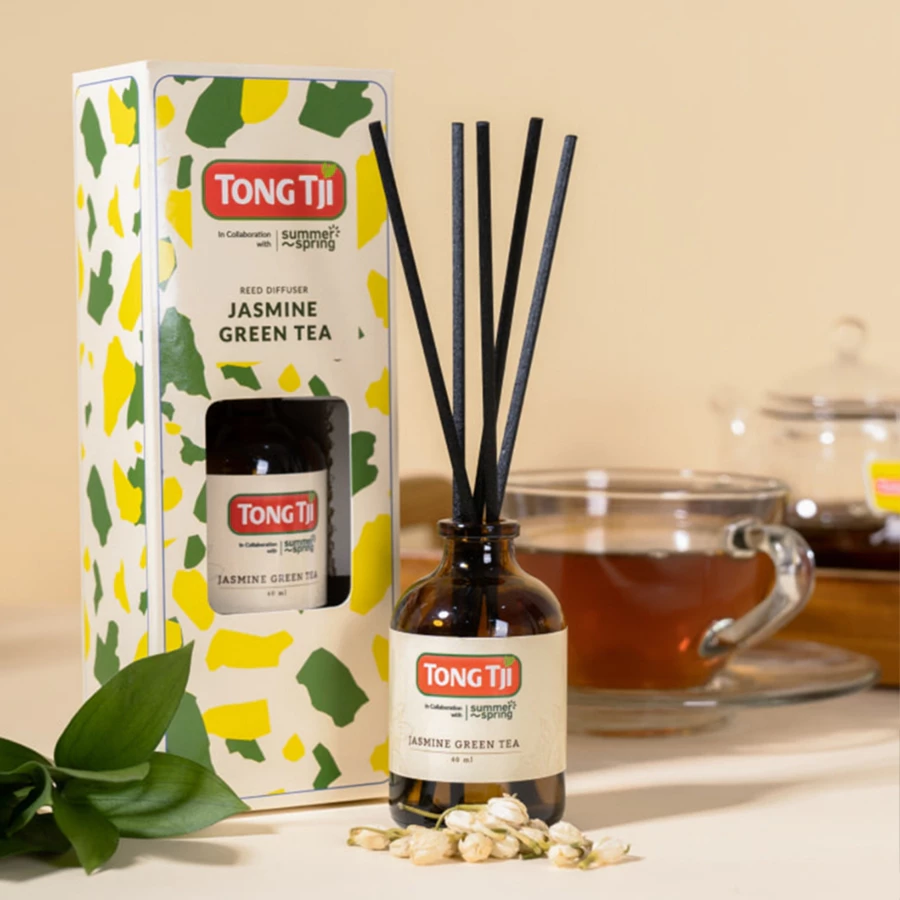 Reed Diffuser Jasmine Green Tea - Summer Spring x Tong Tji - Pengharum Kamar Aromaterapi Wangi