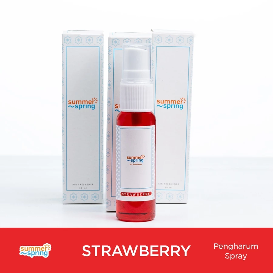 Summerspring Pengharum Spray Pengharum Mobil/Ruangan/Toilet Spray | Strawberry