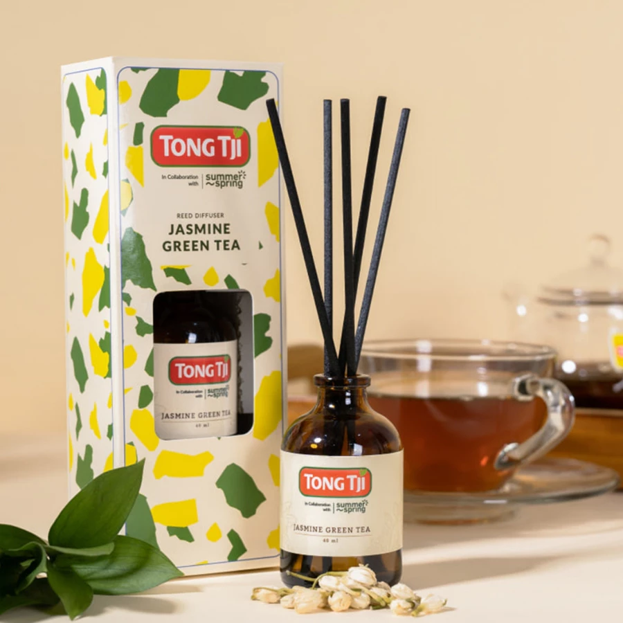 Reed Diffuser Jasmine Green Tea - Summer Spring x Tong Tji - Pengharum Ruangan/Pengharum Toilet