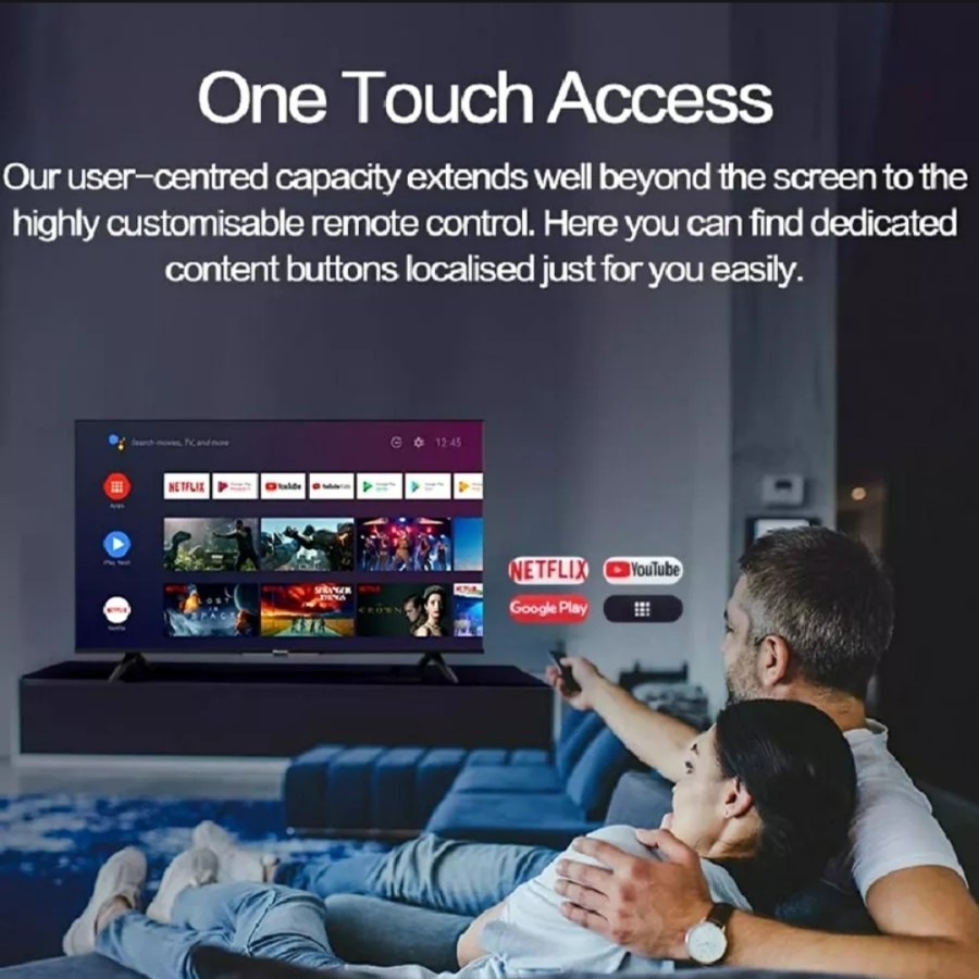 HISENSE LED TV 32 INCH 32A6000F SMART TV ANDROID 9.0 - GARANSI RESMI
