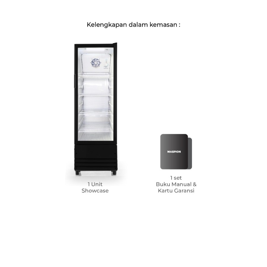 MASPION - Showcase 4 RAK USG-218 ND Lemari Pendingin Cooler Chiller