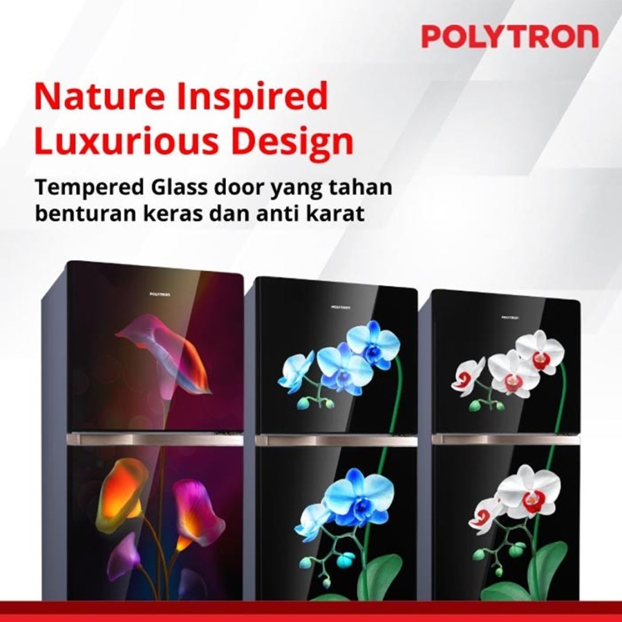 POLYTRON Kulkas 2 Pintu 240L PRW-25MO / 25MOB / 25MOW / PRW25MO