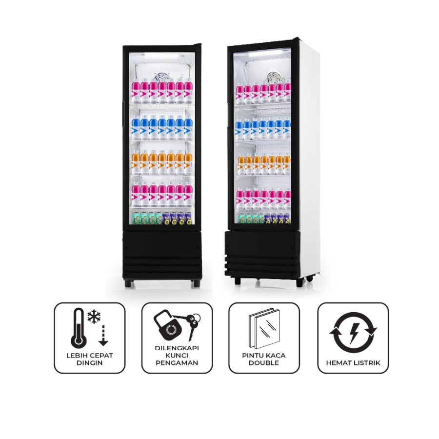 MASPION - Showcase 4 RAK USG-218 ND Lemari Pendingin Cooler Chiller