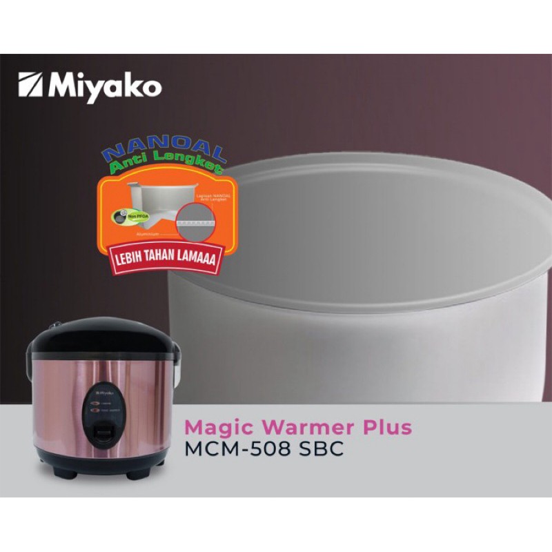 MIYAKO Magic Com MCM508SBC Rice Cooker 3 In 1 MCM-508SBC MCM508 1,8 L