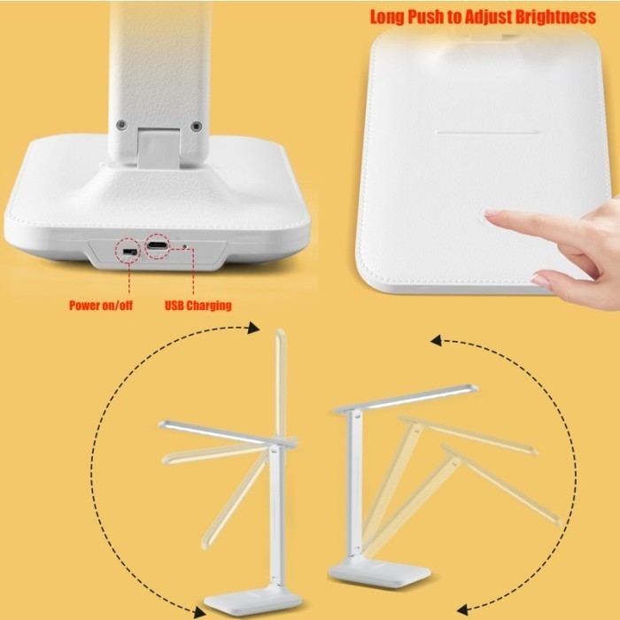 Lampu Meja Belajar LED Asrama Siswa Lampu Tidur 3 Warna Adjustable - Non Battery