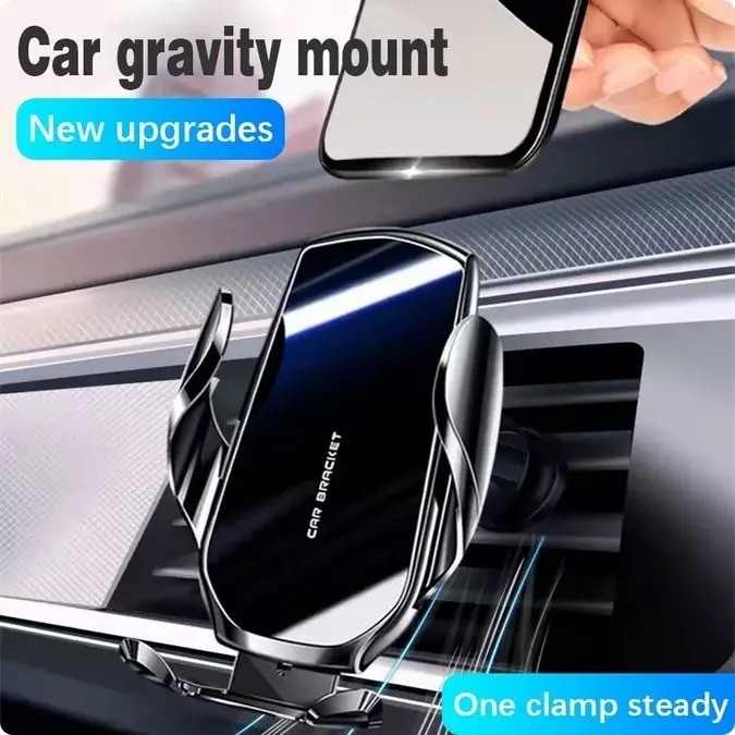 Mirror Panel Gravity Car Phone Holder Mobil AC Air Vent Hp Mount 360° Rotate