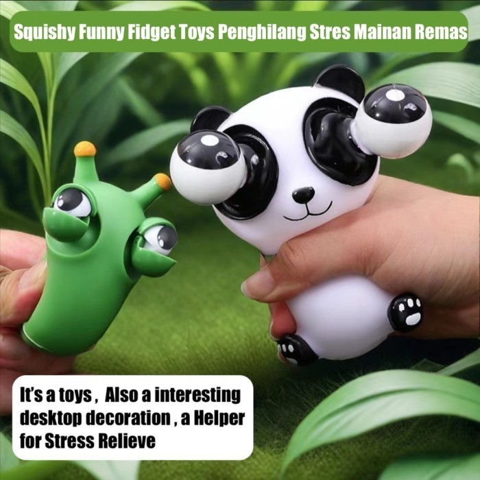 Squishy Funny Fidget Toys Penghilang Stres Mainan Remas Mata Keluar 