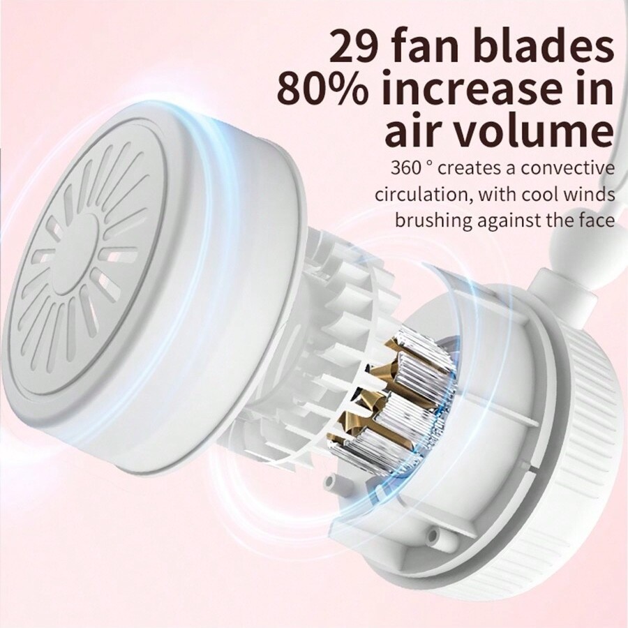 Creative Kipas Hanging Neck Fan USB Portable Gantung Leher Light Weight Design Minimalis