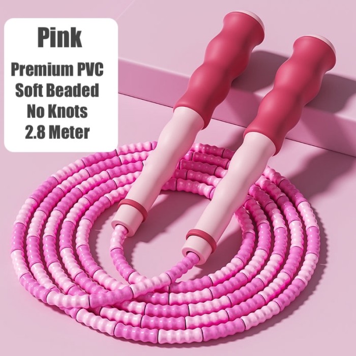 Premium Kids Jump Rope Soft Beaded Tali Skipping Gak Sakit Gak Simpul Untuk Pemula Alat Olahraga Fitness