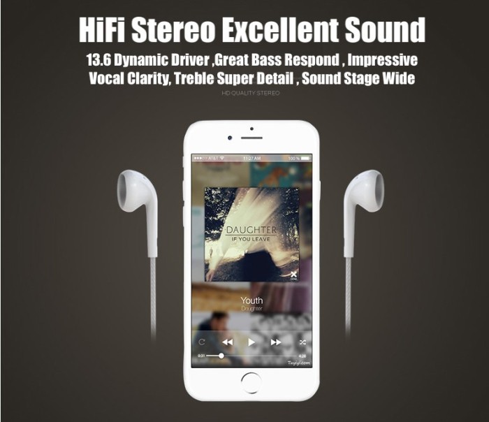 BYZ HiFi Earphone Natural Balance Sound Clarity Headset With HD Mic