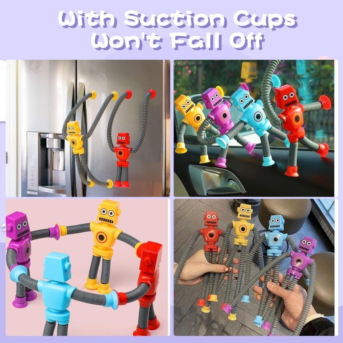 Mainan Edukasi Anak Jerapah Suction Cup Tabung Teleskopik Transformers