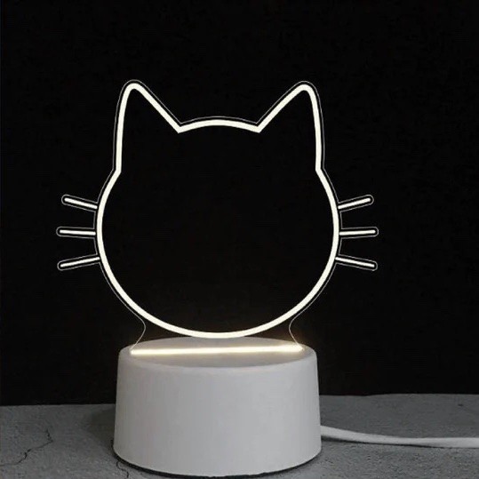 DIY Lampu Tidur Led Papan Tulis Hadiah Bagus Pesan Membuat Kejutan - Type B