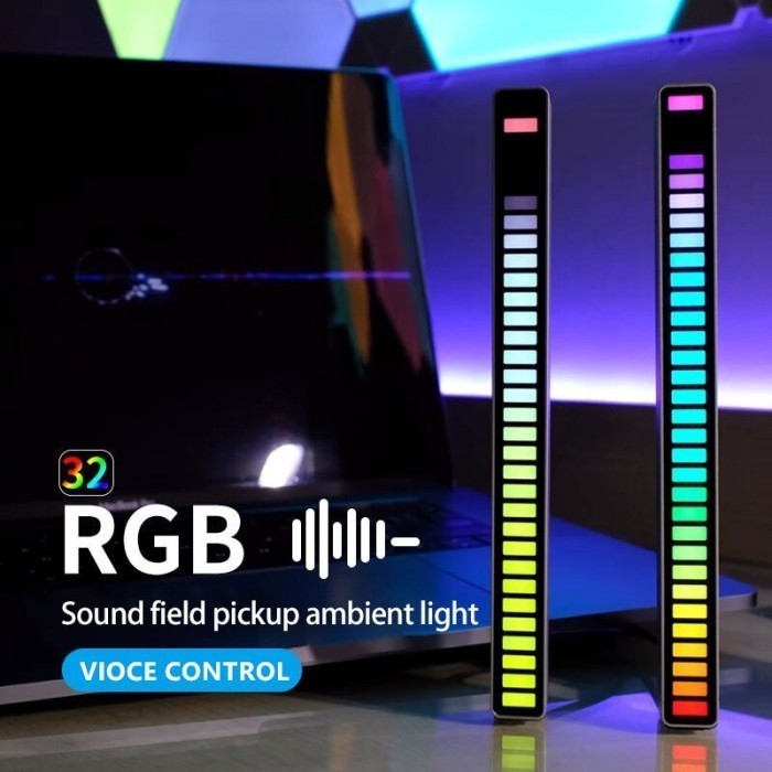 Lampu LED RGB Bar Strip Rhythm Light Sync Music Sound Control 32bit - Non Battery