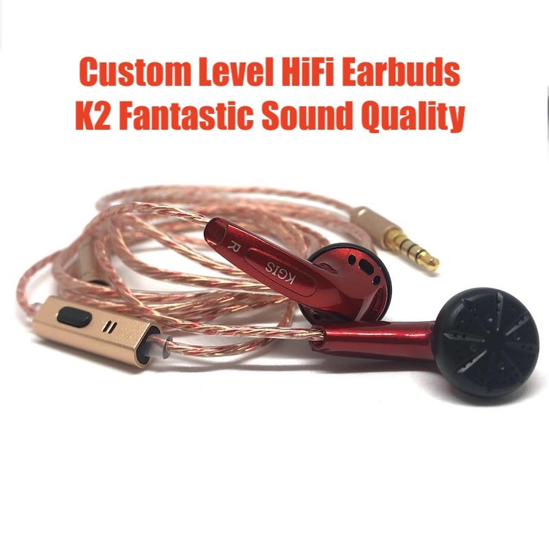 KGIS K2 HiFi Headset Great Bass Vocal Earphone With Mic Game Smule 