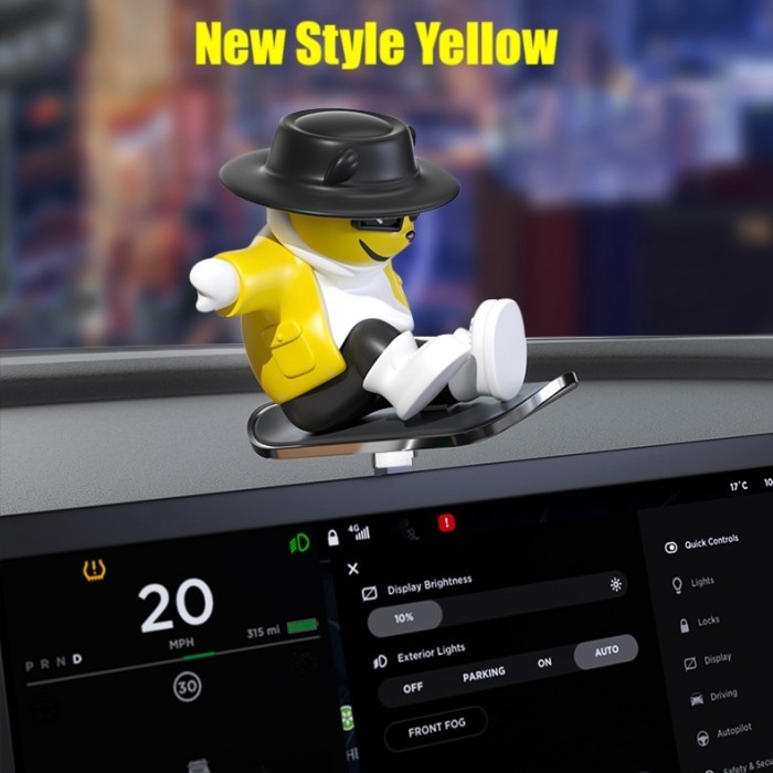 Creative Car Interior Decoration Skateboard Bear Sliding Automatic Premium Materials