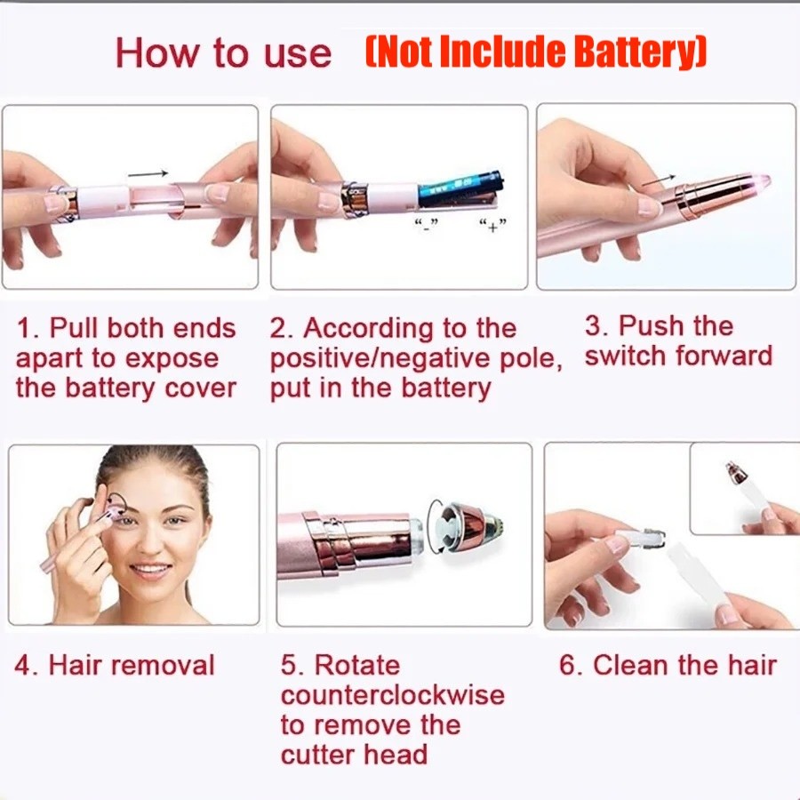 Alat Cukuran Elektrik Trimmer Cukur Alis Pencukur Bulu Hidung Rambut Eyebrow Shaver