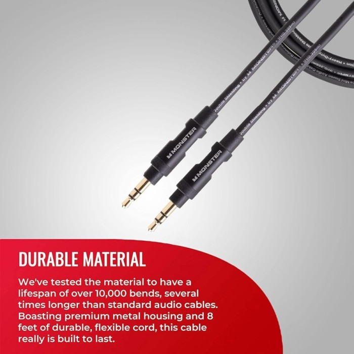Maxi Monster Aux Audio Cable 3.5mm Jack HiFi Premium Sound Quality