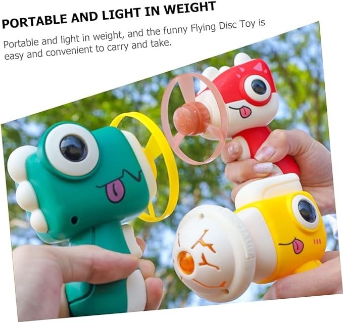 Mainan Anak Pistol Gasing Putar Spinning Toys Pistol Ketapel Cute Dino