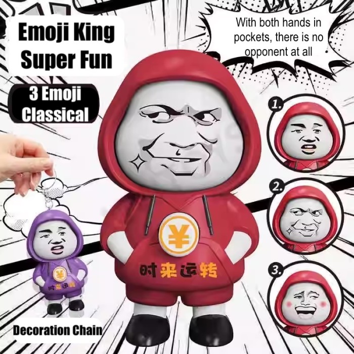 Shinchan Boneka Ekspresi Lucu Mainan Fidget Labubu Berubah Wajah Kuromi Super Fun Capybara Keychain