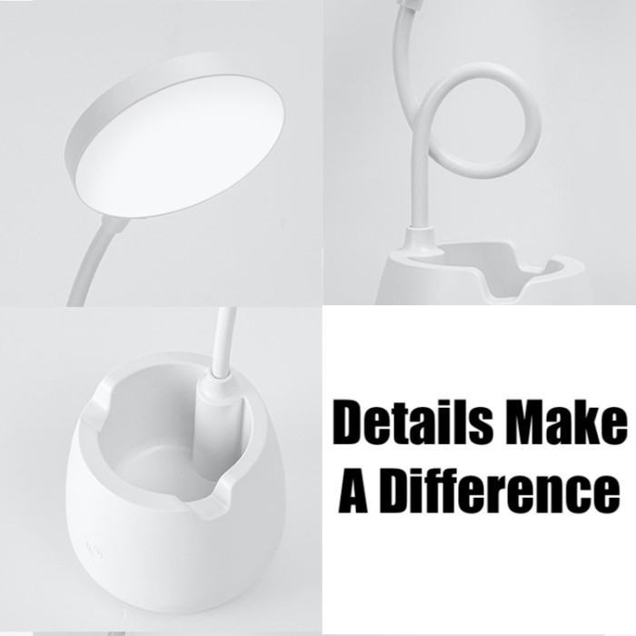Lampu Meja Belajar LED Design Minimalis Lampu Tidur Multifungsi