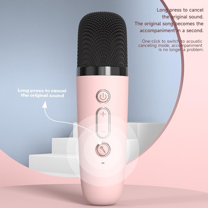 Family KTV K1 Portable Wireless Karaoke Speaker Bluetooth Microphone - 2 Mic Blue