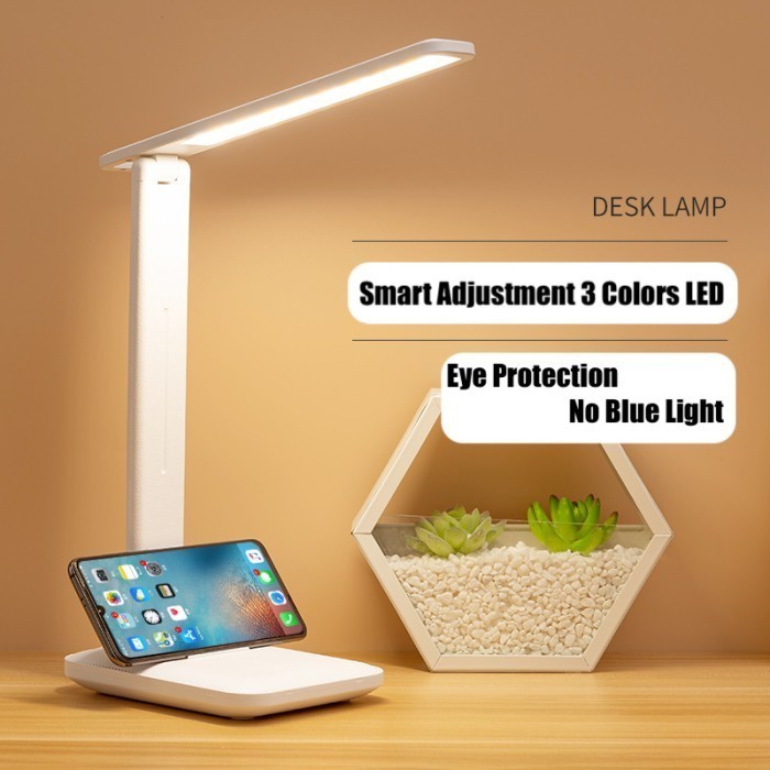 Lampu Meja Belajar LED Asrama Siswa Lampu Tidur 3 Warna Adjustable - Non Battery