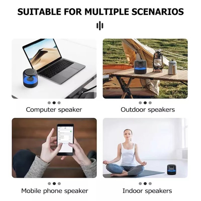 HiFi Bass Surround Y10 Portable Bluetooth Speaker With RGB Light