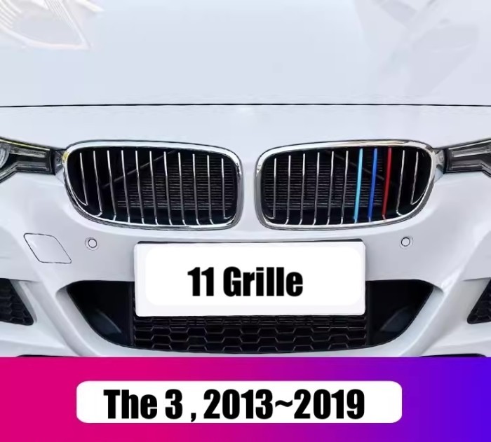 Accessories BMW Decoration M Sport Stripe Grille Cover Lansung Plug In