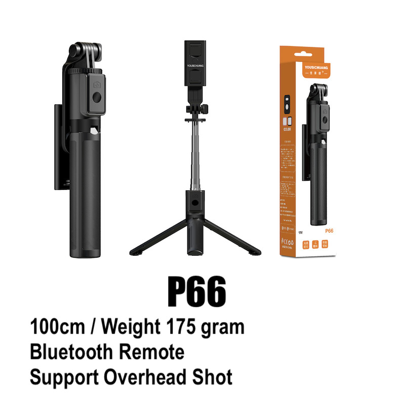 YSC Professional High Value Tongsis Bluetooth Remote Selfie Stick Tripod HP