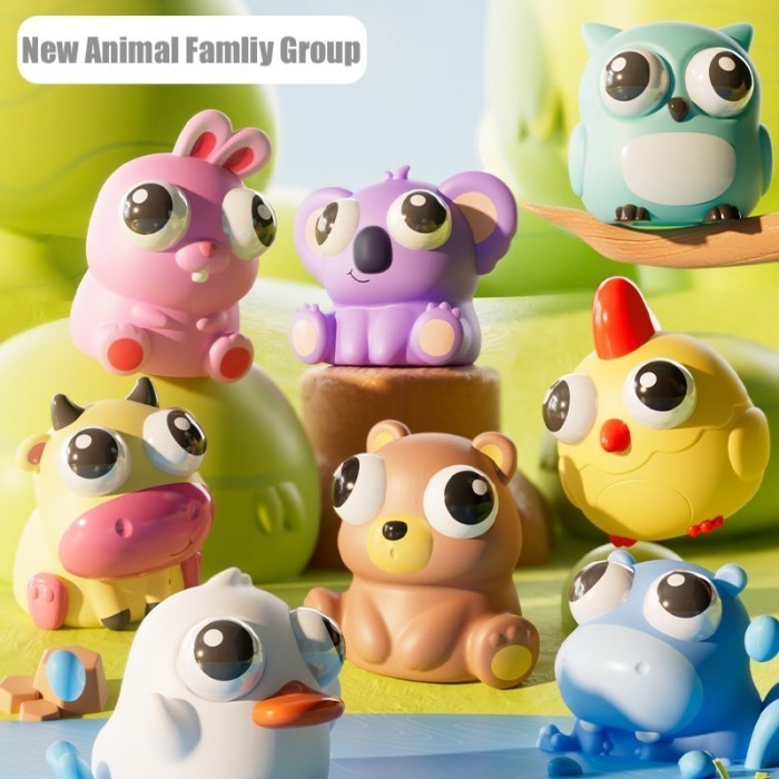 Squishy Funny Fidget Toys Penghilang Stres Mainan Remas Mata Keluar 