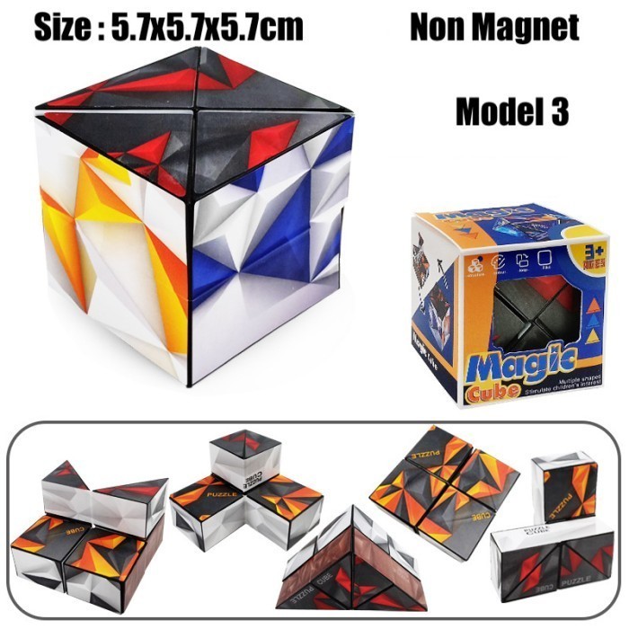 Rubik 3D Magic Cube Melatih Konsentrasi Pendidikan Hilangkan Stres