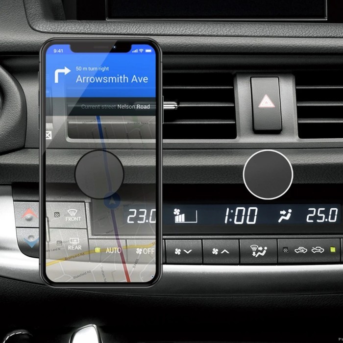 Metal Body Magnetic Car Phone Holder Hp Mobil Universal 360° Rotate