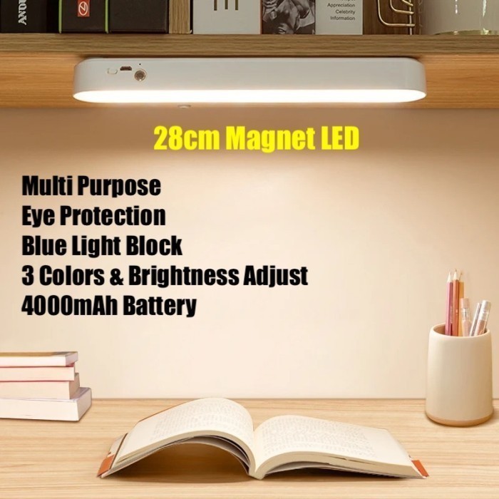 Magnet Lampu Belajar LED Tidur Lampu Cermin Multifungsi Lampu Darurat