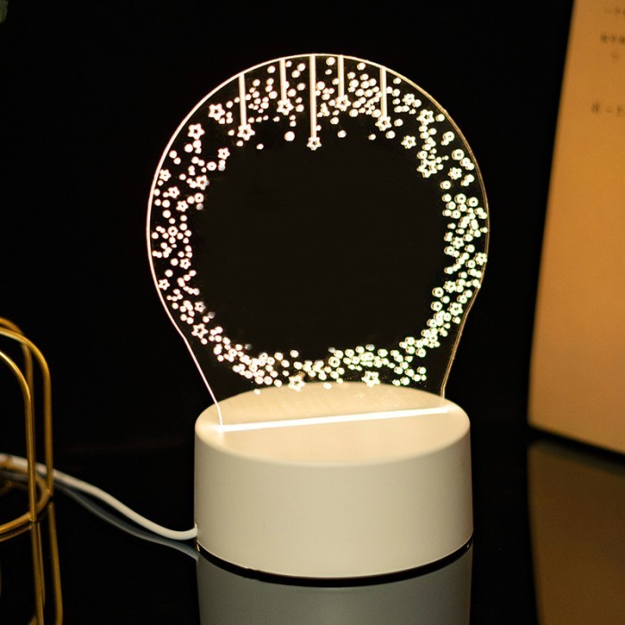 DIY Lampu Tidur Led Papan Tulis Hadiah Bagus Pesan Membuat Kejutan - Type B