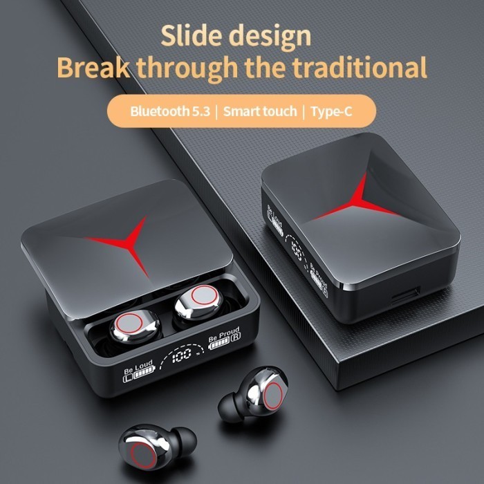 M90 TWS Bluetooth 5.3 Headset Low Delay Touch Sport Wireless Earphone