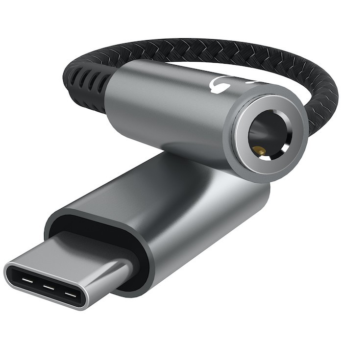 Nylon Metal Type C to 3.5mm Audio Jack Connector Converter Adapter