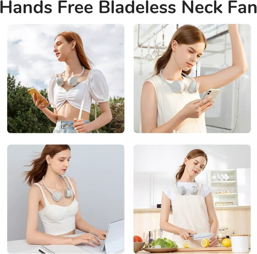 Creative Kipas Hanging Neck Fan USB Portable Gantung Leher Light Weight Design Minimalis
